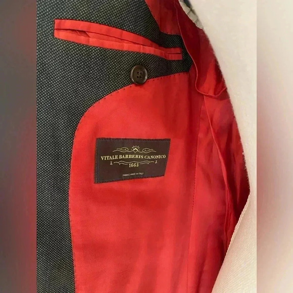 Suitsupply Pure Wool Sienna Dark Gray Birdseye Suit Jacket Size 44 Vitale B. - Picture 10 of 14